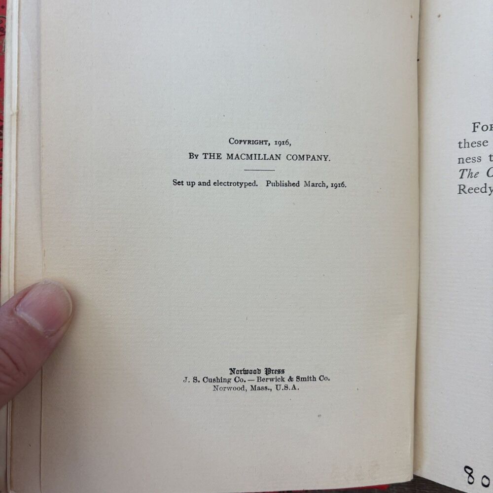 Vtg Songs and Satires Book 1916 1st Ed Antique Red Shelf Decor Boho Eclectic HC - Picture 6 of 15